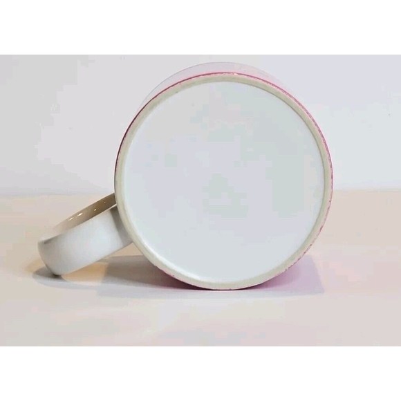 Colts Pink/ White Horseshoe Logo Mug  (please see photos for spots in glazing) - Picture 6 of 6